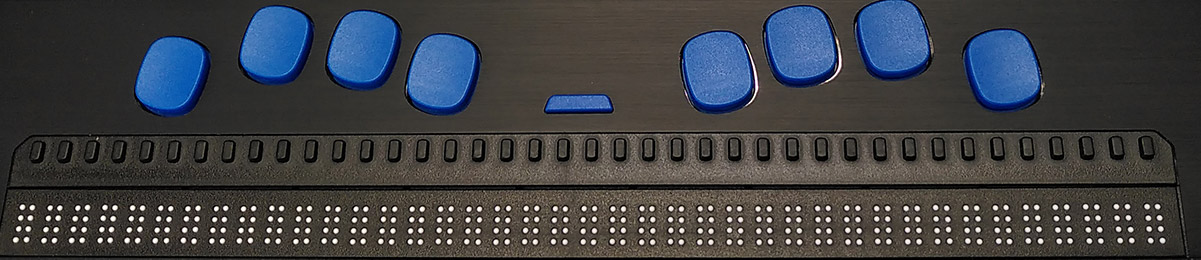 40er-Braillezeile mit Perkinstasten