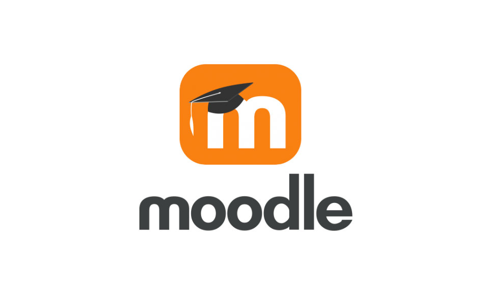 Das Bild zeigt das Logo von moodle (inkl. Schriftzug).